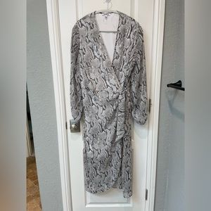 Express Snakeskin Wrap Dress Size XL